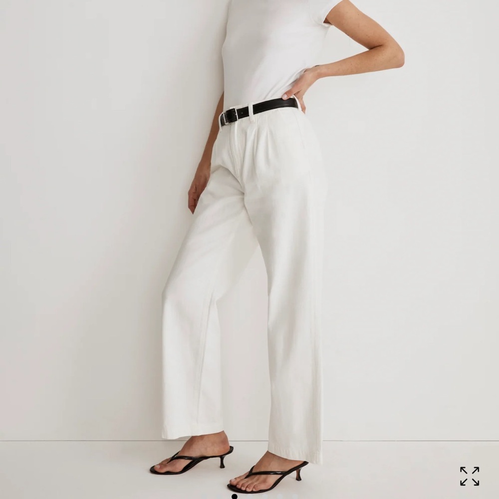 Madewell The Harlow Wide-Leg Jean in Tile White - Picture 2 of 6
